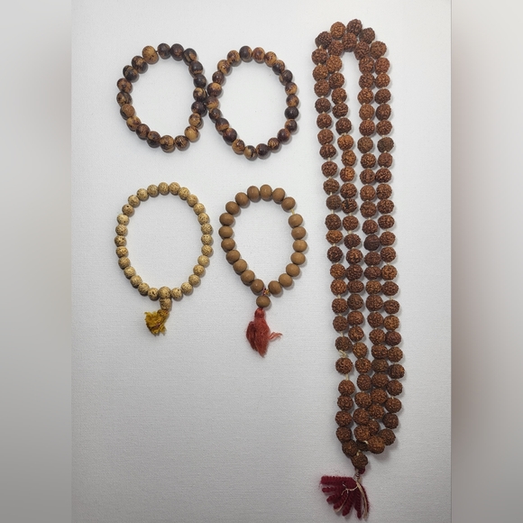 9 VINTAGE Pieces Set - Lotus, Bodhi, Mala and More - Picture 16 of 16
